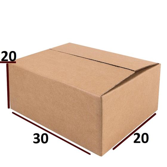 Imagem de 50 Caixas de Papelão 30 x 20 x 20 para Envios Correios Sedex Ecommerce 