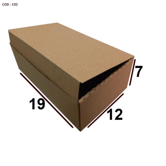 Imagem de 50 Caixas de Papelão Montável 19 x 12 x 07 para Envios Correios Sedex Encomendas em Geral