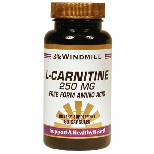 Imagem de 50 cápsulas de L-Carnitina da Windmill Health (pacote com 4)