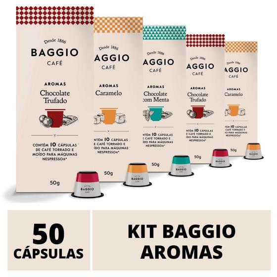 Imagem de 50 Cápsulas Para Nespresso  Café Baggio  Chocolate Trufado, Menta e Caramelo