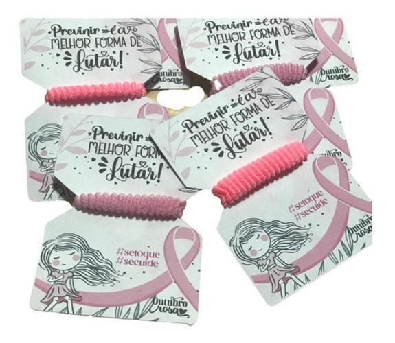 Imagem de 50 Card Com Xuxinha De Cabelo Mimo Cliente Outubro Rosa