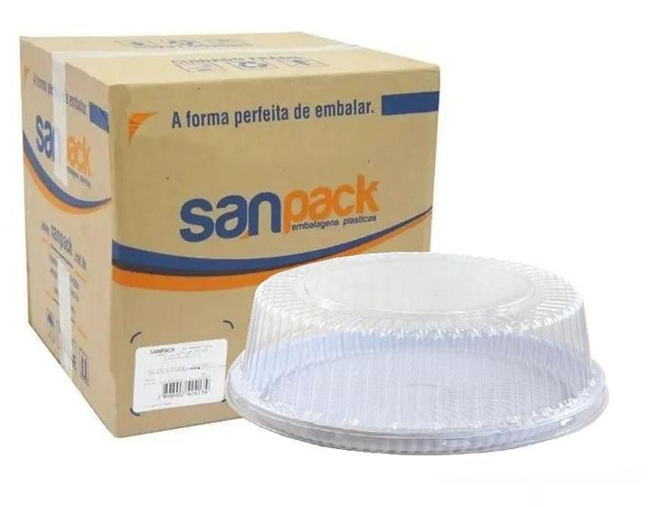 Imagem de 50 Embalagem Torta Tampa Média 3Kg - Sanpack S-60 Brm (1Cx)