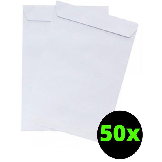 Imagem de 50 Envelope Saco Branco Meio A4 20 x 28mm 90g - Foroni