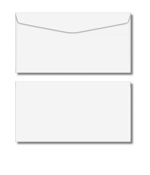 Imagem de 50 Envelopes Carta Oficio 114x229mm Branco Liso 63g