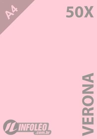 Imagem de 50 Folhas Papel Color Plus Verona (Rosa Bebê) A4 180g
