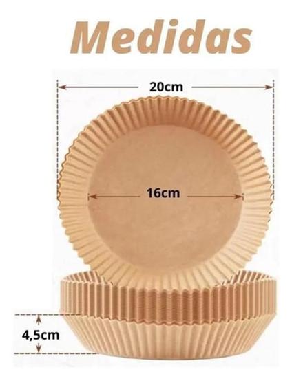 Imagem de 50 Forma Antiaderente Descartáveis Para Airfryer Casita