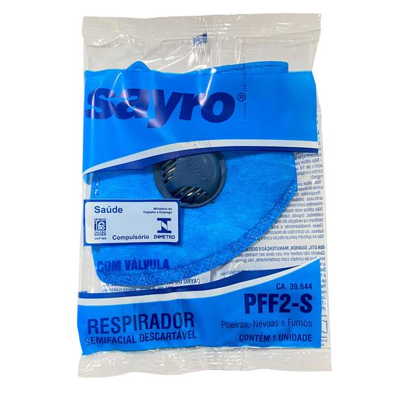 50 Máscara Descartável PFF2 Com Válvula Azul Sayro Menor preço em 50 Máscara Descartável PFF2 Com Válvula Azul Sayro
