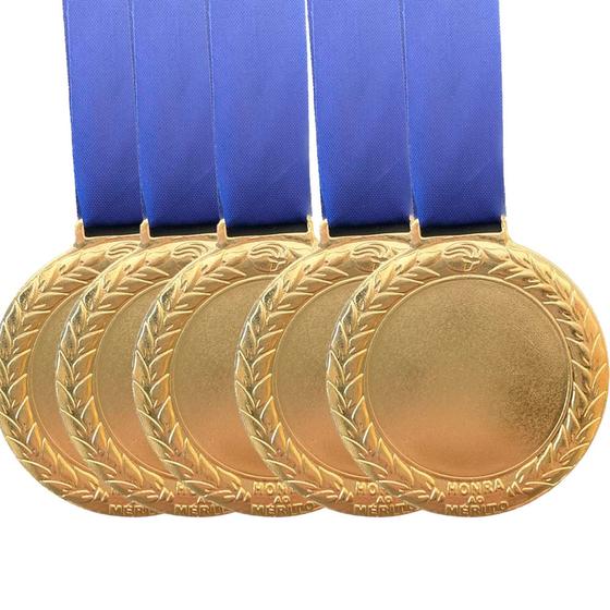 Imagem de 50 Medalhas Para Personalizar Adesivar Ouro Prata bronze 6cm