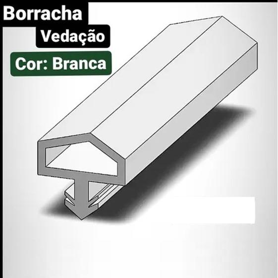 Imagem de 50 Metros de Borracha borrachinha De Para Porta vedação De Madeira Cor Branca