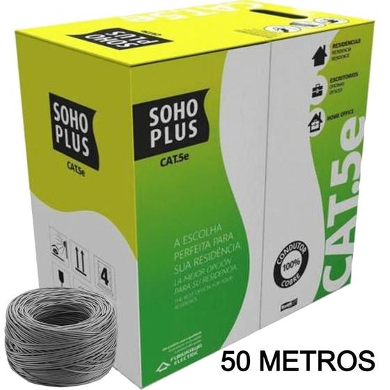 Imagem de 50 Metros de Cabo Rede Lan Utp Cat5e Furukawa SohoPlus U/UTP