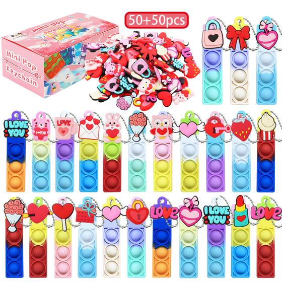 Imagem de 50 Mini Porta-Chaves Pop - Presentes Criativos para o Dia dos Namorados