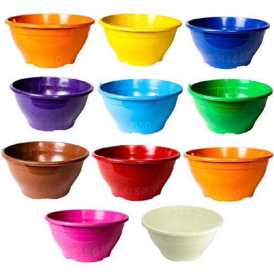 Imagem de 50 Mini Vasos plástico para plantas Cuia 13 volume 500 Ml Coloridas com hastes alça para pendurar para cactos e suculentas