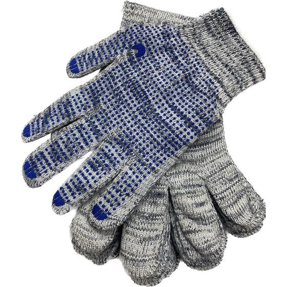 Imagem de 50 Pares De Luvas Mescla Multi Cores Com Pig Azul