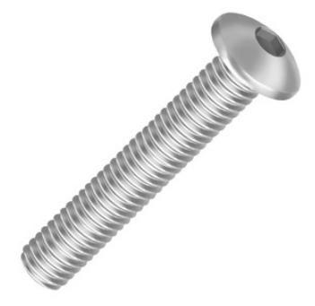 Imagem de 50 pçs Parafuso Abaulado Allen sext. Inox 304 M8 8 x 40mm