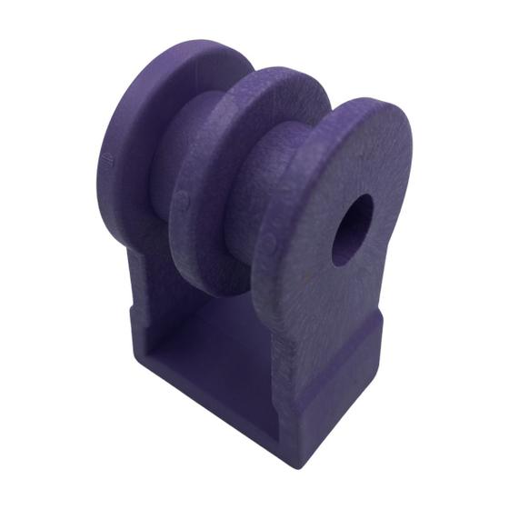 Imagem de 50 Pçs Suporte Plástico com Roldana 2 vias Multitoc Roxo