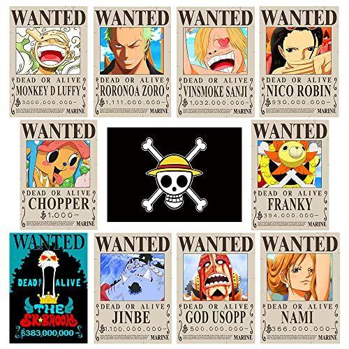 Imagem de 50 Posters Wanted Anime One Piece 10x15 cm