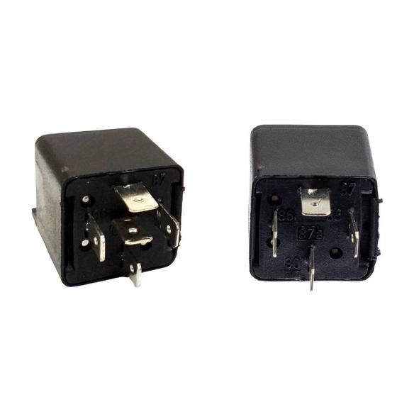 Imagem de 50 Reles Auxiliar 4 Pinos Automotivo Farol TRA 108202 e 50 Rele Com Suporte Universal 5 Pinos 40a 12v TRA 116213