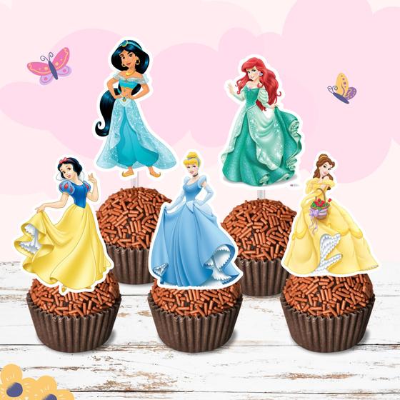 Imagem de 50 Toppers Tags Para Doces Docinhos Princesas Disney