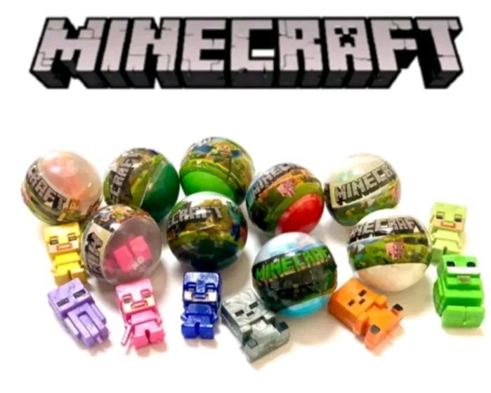 Imagem de 50 un Brinquedos Minecraft Pequeno na Cápsula. Lembrancinha para festa minecraft. Novo e Lacrado.