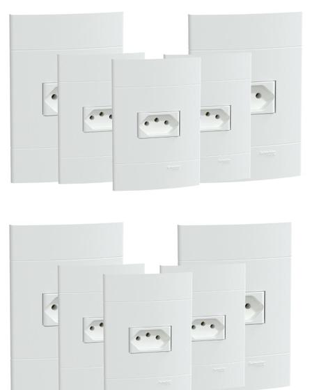 Imagem de 50 un Conjunto de Tomada Branco Fosco 10A 250V SCHNEIDER