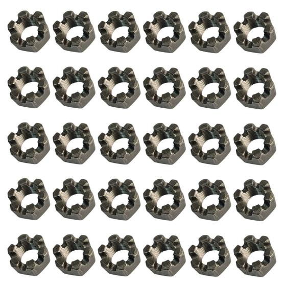 Imagem de 50 Und Porca Castelo M24 Sextavada Chave 36mm Fio 2,00 MB