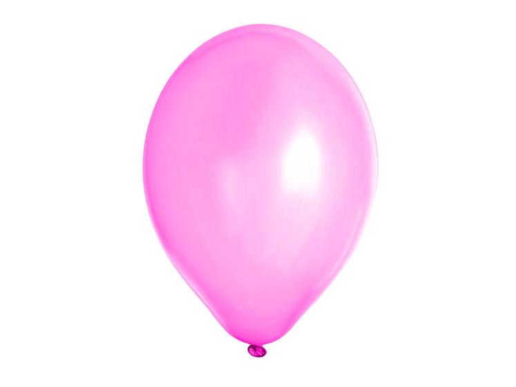 Imagem de 50 Unidades Balão Bexiga Rosa Liso Número 7 Polegadas Para Festas Decoração