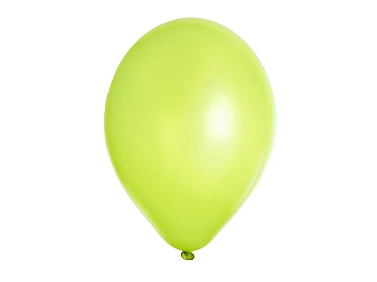 Imagem de 50 Unidades Balão Bexiga Verde Limão Liso Número 8 Polegadas Para Festas Decoração