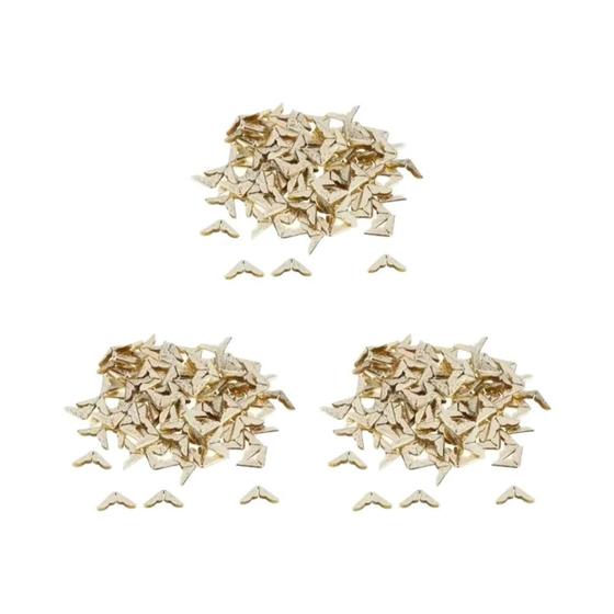 Imagem de 500-1000 Protetores de Canto Metálicos para Álbuns de Scrapbooking, Livros, Cartões e Menus