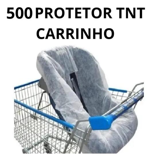 Imagem de 500 Protetor Tnt Descartável Carrinho Supermercado Caderinha