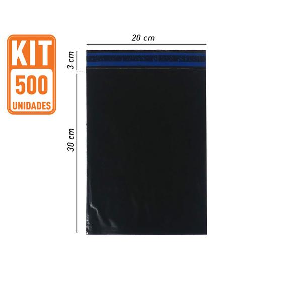 Imagem de 500 Sacos Envelope Plástico Segurança Embalagem ECO 20X30 cm