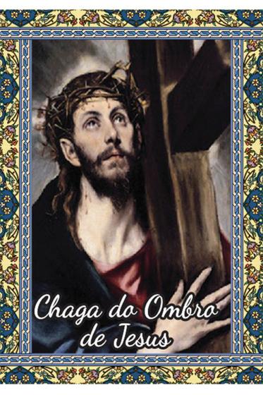 Imagem de 500 Santinho Chaga Ombro de Jesus (oração no verso) - 7x10 cm