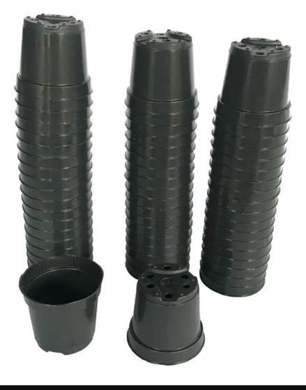 Imagem de 500 Vasos Pote 6 Plástico Muda 80Ml Suculentas Cactos