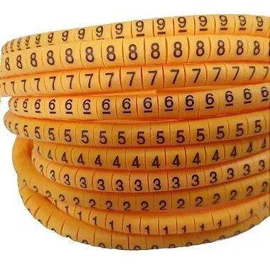 Imagem de 5000 Pç - Anilha Para Cabo 2,5 A 4mm Ec1 Numeros (0-9)