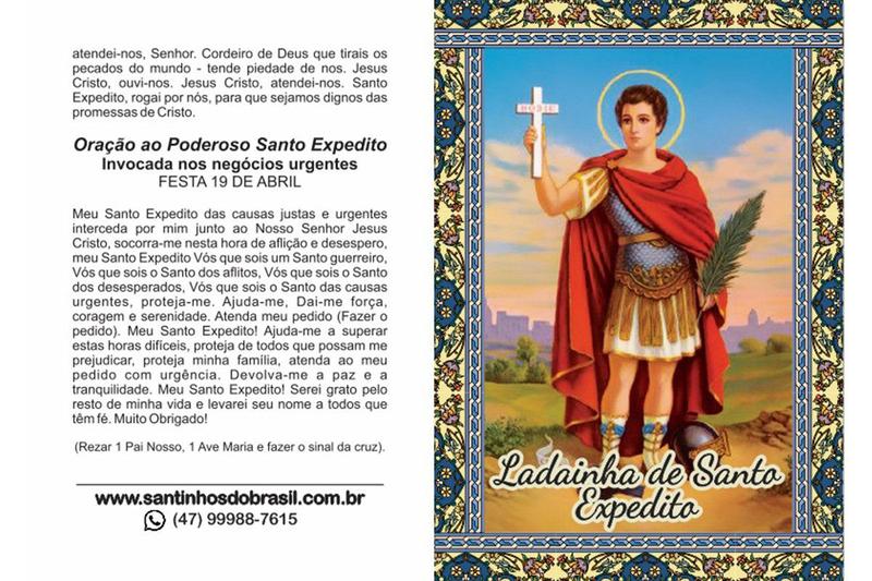 Imagem de 5000 Santinho Ladainha de Santo Expedito - 10x14 cm