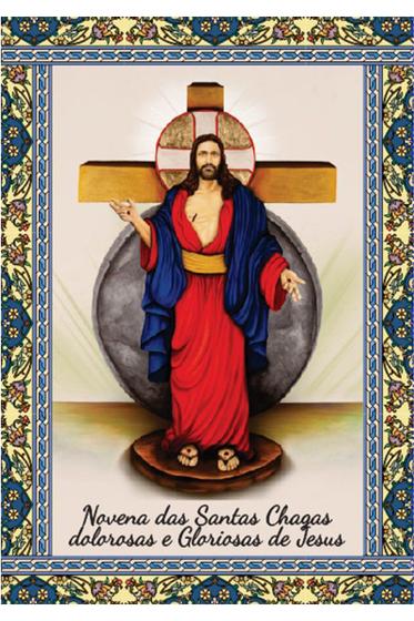 Imagem de 5000 Santinho Novena Santas Chagas de Jesus (oração no verso) - 7x10 cm