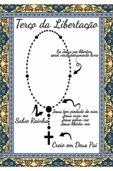 Imagem de 5000 Santinho Terço da Libertação (oração no verso) - 7x10 cm