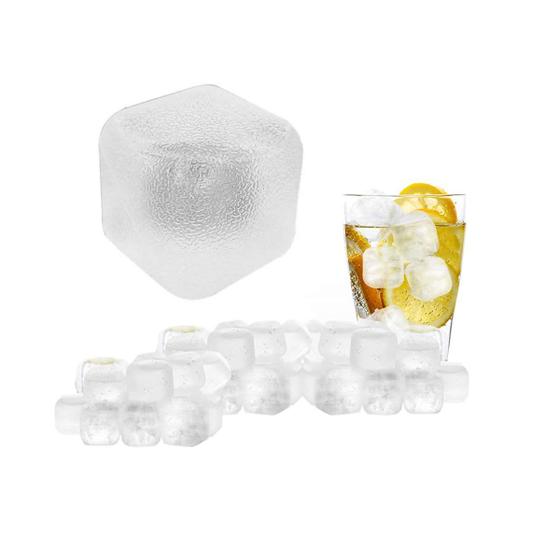 Imagem de 50un Cubos gelo reciclável gelinho artificial transparente