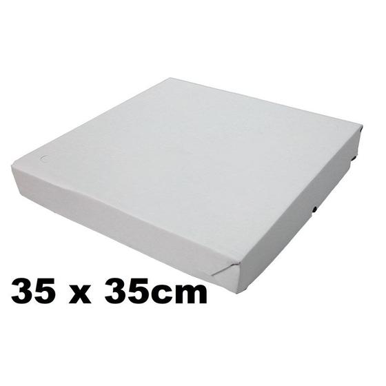 Imagem de 50und Caixa para Doces e Salgados 35cm Quadrada Branca Caixa Delivery