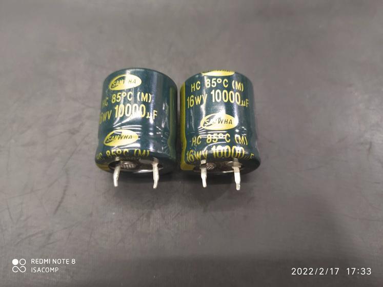 Imagem de 50x Capacitor Eletrolitico 10000uf/16v Snap-in 85º 22x25mm