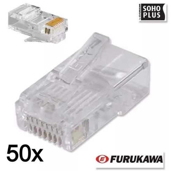 Imagem de 50x Conectores Rj45 Furukawa Sohoplus Cat5e Macho Plug