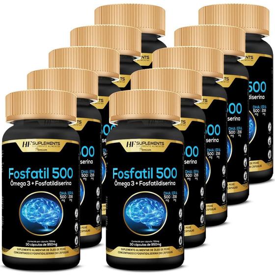 Imagem de 50x fosfatil 500 omega 3 fosfatidilserina 30caps atacado