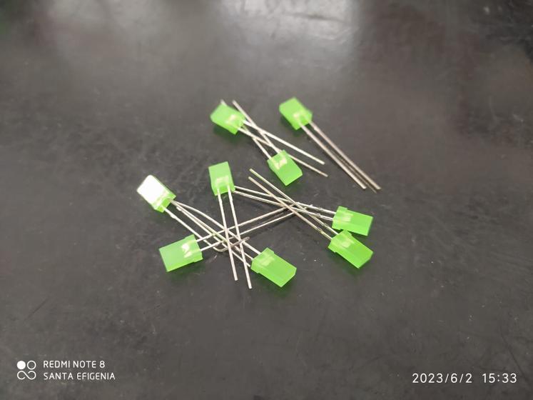 Imagem de 50x Led Verde Retangular 2,5x5mm