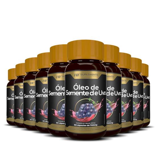 Imagem de 50x óleo de semente de uva 60caps premium hf suplements