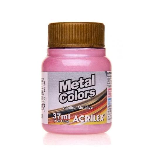 Imagem de 537  tinta metal colors acrilex - rosa - 37ml