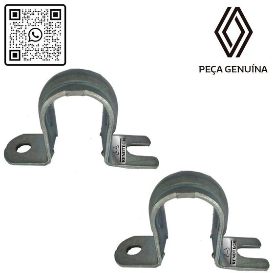 Imagem de 546146177r - kit com duas abraçadeiras da barra estabilizadora dianteira - motor 2.3 16v m9t - 2013 em diante - master iii