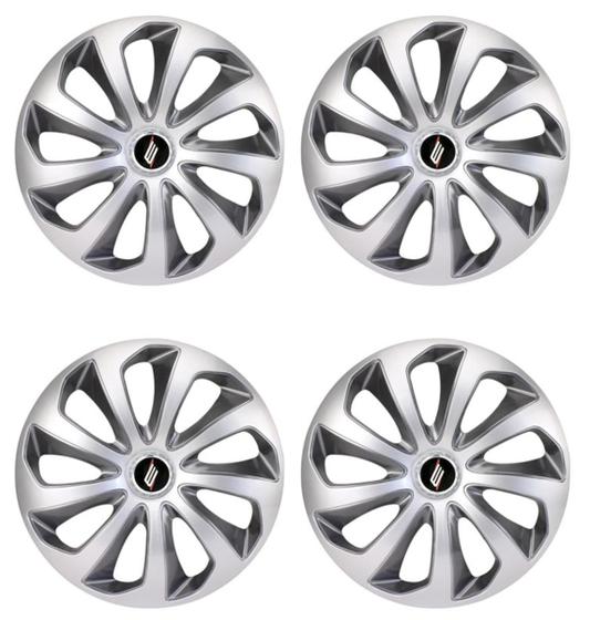 5701 Jogo De Calota Esportiva Velox Aro 15 Silver/Graphite - ELITTE Menor preço em 5701 Jogo De Calota Esportiva Velox Aro 15 Silver/Graphite - ELITTE