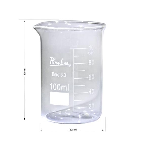 Imagem de 5un de Copo Becker Vidro 100ml