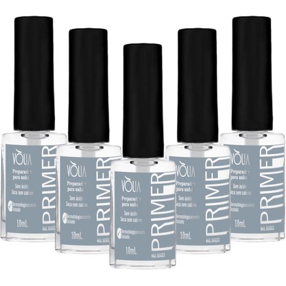 Imagem de 5UN Primer Nail Bonder Preparador De Unhas Em Gel 10ml Volia