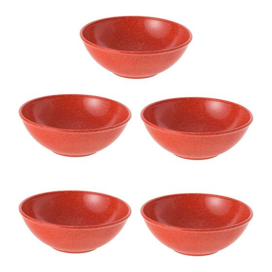 Imagem de 5un Tigela bowl 1lt salada petiscos Vermelho 18,5cm