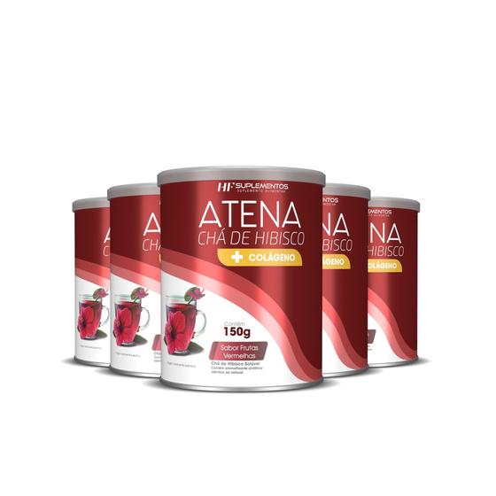 Imagem de 5X Atena Chá De Hibisco + Colageno Hf Suplementos